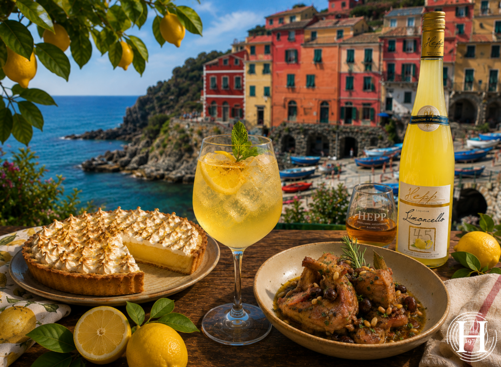 Recettes de vacances HEPP de juillet : tarte au citron, spritz au limoncello et coniglio alla ligure face aux Cinque Terre
